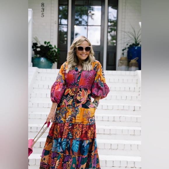 Farm Rio Button-Front Maxi Dress - Picture 7 of 11